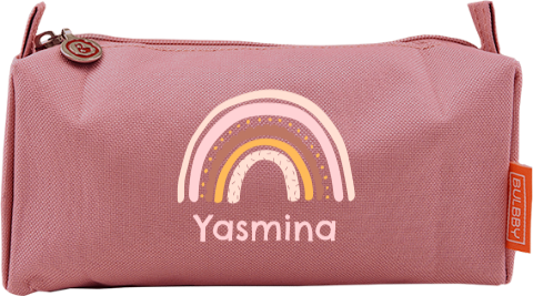 Etui met regenboog en naam