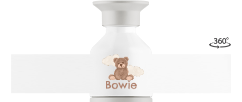 Dopper met naam en beertje