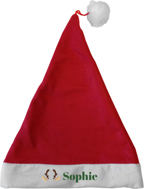 Kerstmuts met naam en rendier