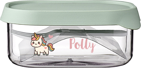 Mepal fruitbox gepersonaliseerd met kawaii eenhoorn