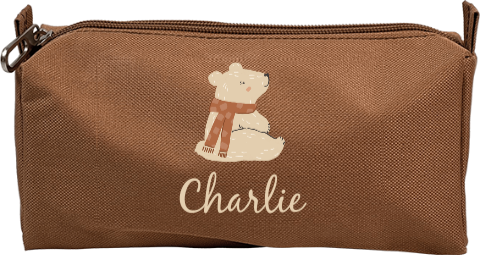 Etui met naam en beer