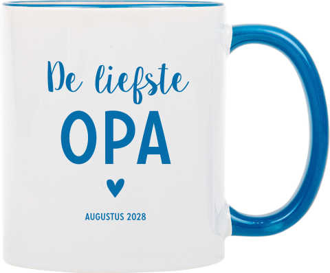 Mok voor zwangerschapsaankondiging voor de liefste opa