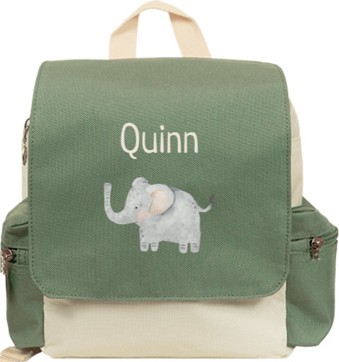 Rugzak Adventure met illustratie van olifant en naam