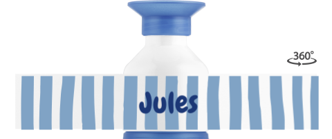 Dopper met blauwe strepen