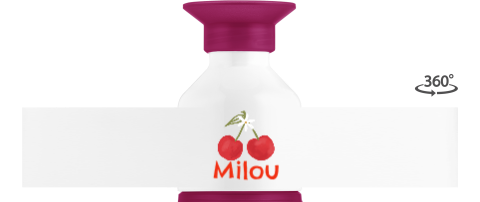 Dopper waterfles met kersjes en naam