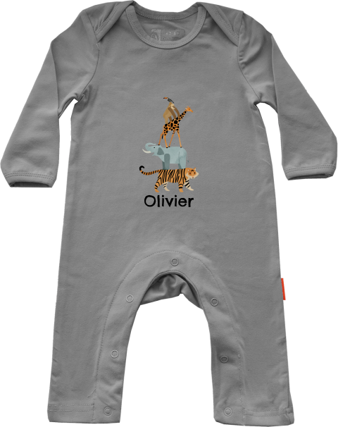 Stoer babypakje met jungledieren en naam