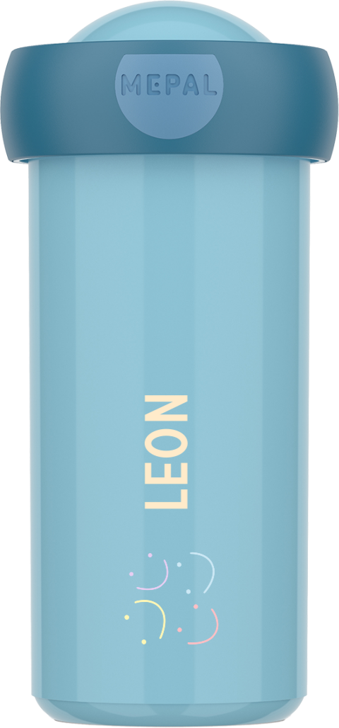 Mepal schoolbeker Campus met kleurrijke smileys en naam