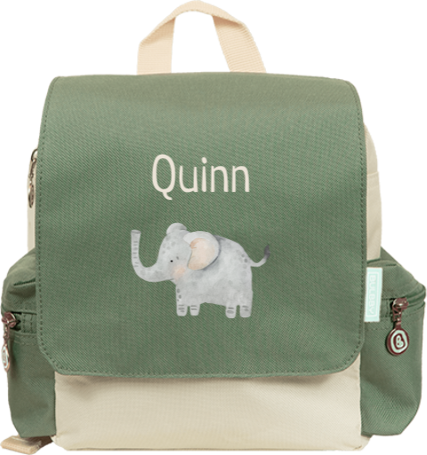 Rugzak Adventure met illustratie van olifant en naam