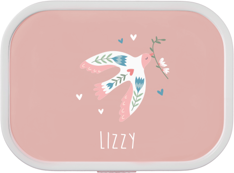 Mepal broodtrommel Campus met naam en volgel