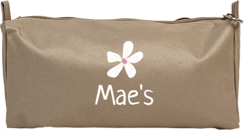 Etui met bloemetje en naam