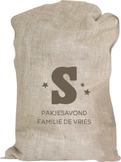 Gepersonaliseerde Jute zak van Sinterklaas XL - 60x100 cm