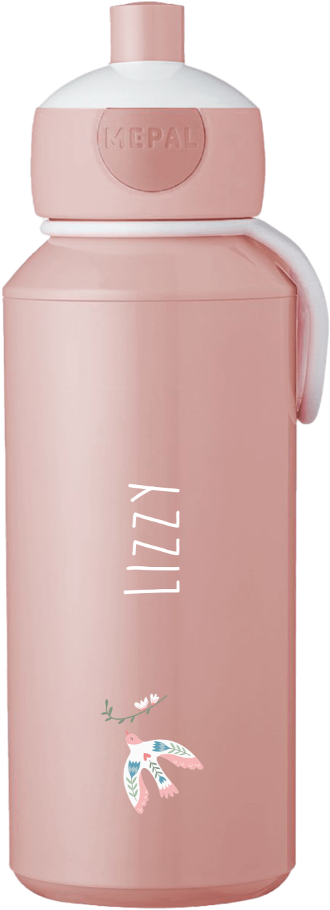 Mepal pop-up drinkfles Campus met vogel en naam