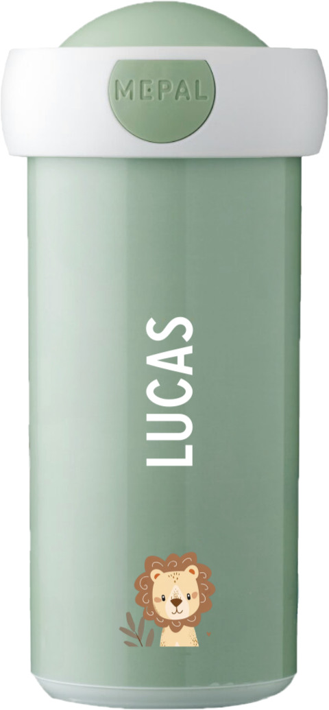 Mepal drinkbeker met naam en lief leeuwtje