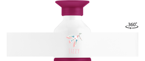 Dopper waterfles met naam en vogel