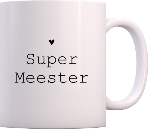 Mok stijlvol met tekst 'Super meester'