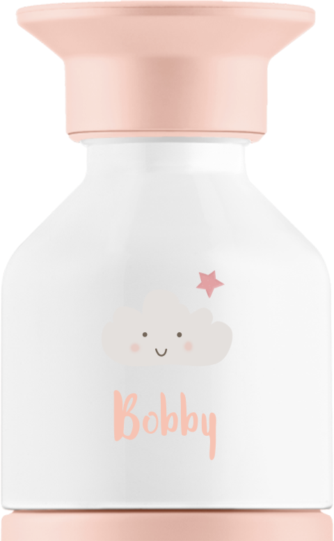 Dromerige Dopper Thermosfles met gezichtwolkje en naam