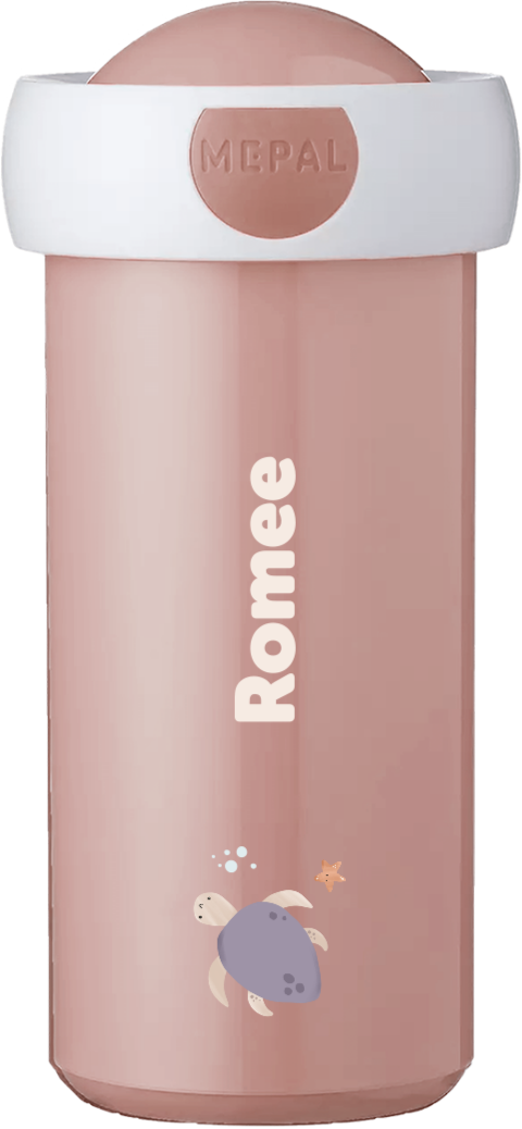 Mepal schoolbeker Campus met naam en zeepaardje