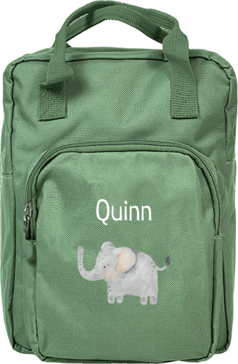 Rugtas Classic met naam en olifant