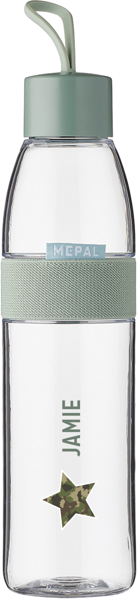 Mepal waterfles Ellipse met legerprint ster en naam