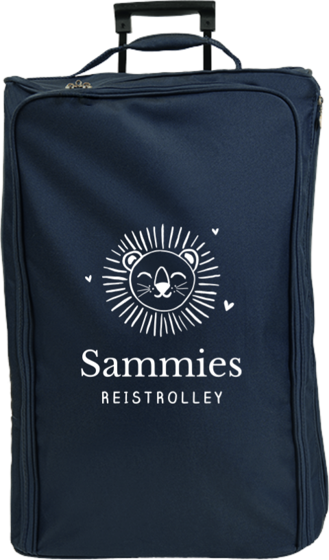 Reistrolley XL met naam en lijntekening van leeuwenhoofd