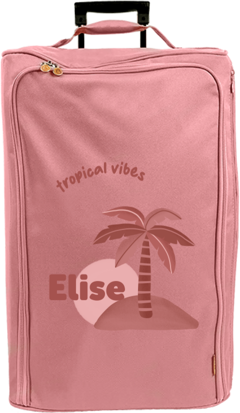 Reistrolley XL met naam en palmboom
