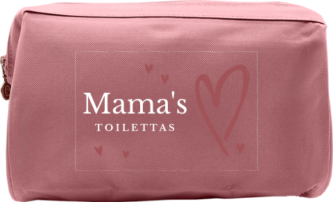 Toilettas moederdag met tekst en hartjes