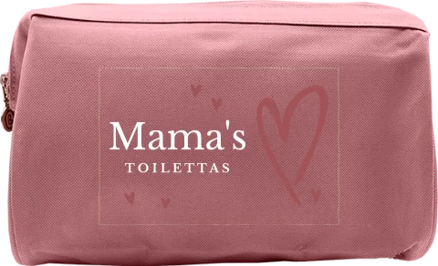 Toilettas moederdag met tekst en hartjes