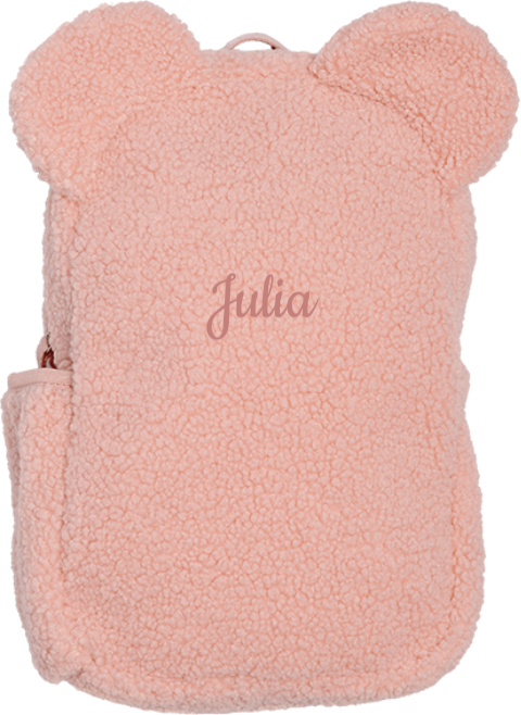 Teddy rugtas met naam en oortjes