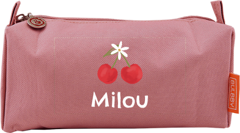 Etui met kersjes en naam