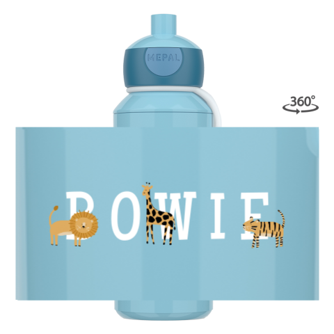 Mepal pop-up drinkfles Campus rondom bedrukt met dieren