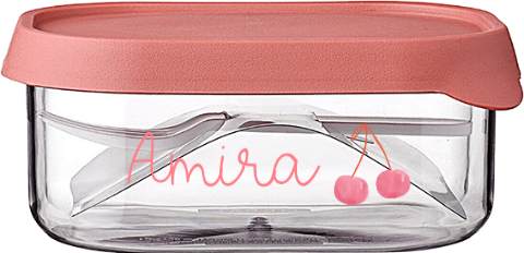 Mepal fruitbox met naam en kersjes