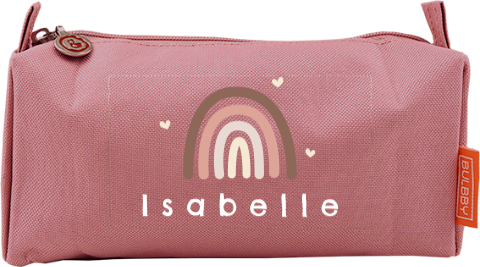 Etui met naam en regenboog