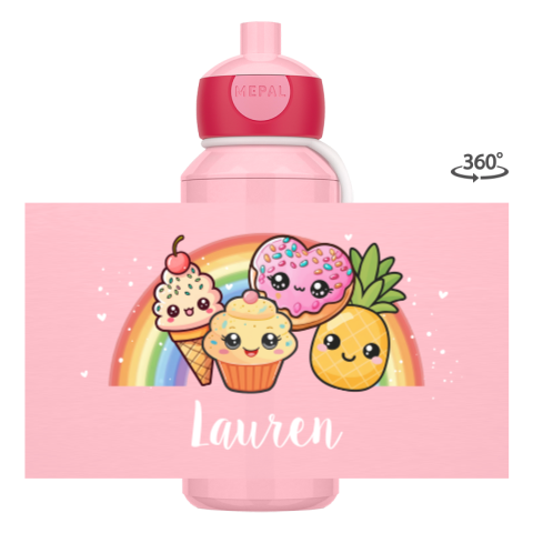 Mepal pop-up drinkfles Campus met Kawaii illustraties