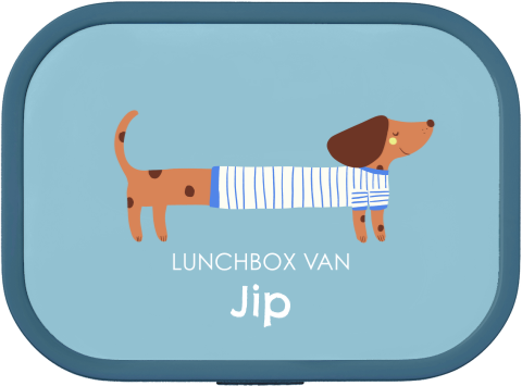 Mepal lunchbox Campus met teckel en naam