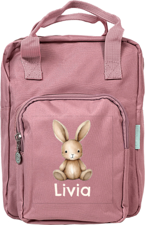 Lieve rugzak classic met konijntje en naam