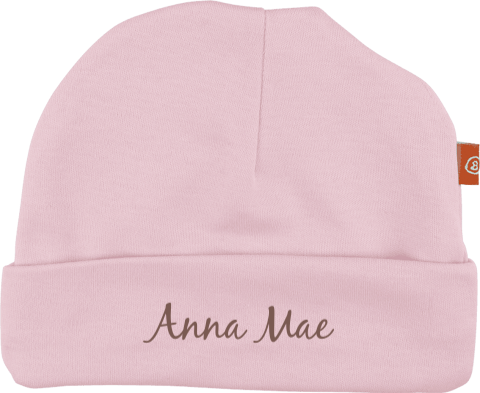 Babymuts met naam en hartje