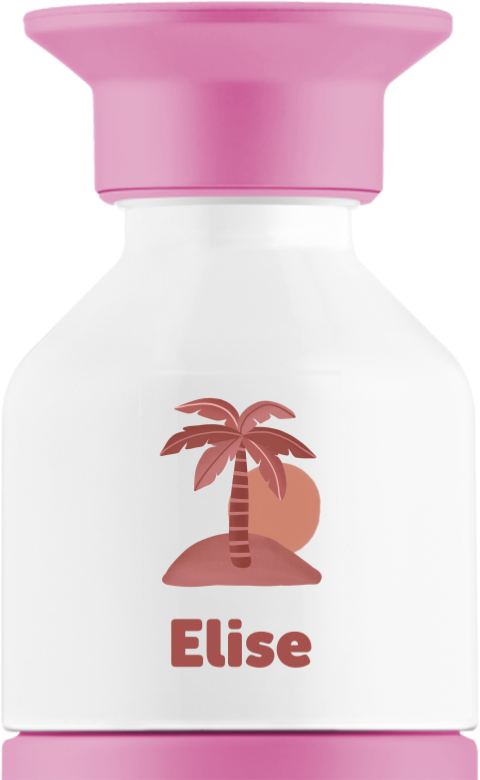 Dopper thermosfles met naam en palmboom