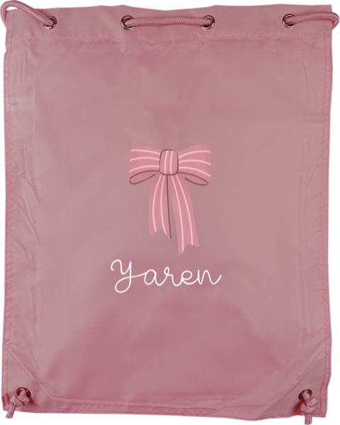 Gymtas met naam en strik