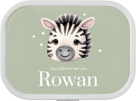 Mepal broodtrommel Campus met zebra en naam