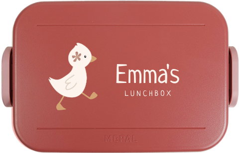 Mepal lunchbox To Go met lief gansje en naam