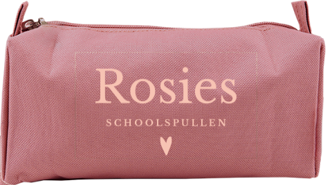 Hippe etui met naam en hartje