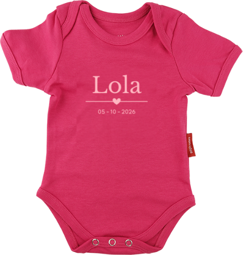 Lief rompertje met naam en hartje