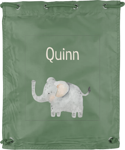 Gymtas met naam en olifant