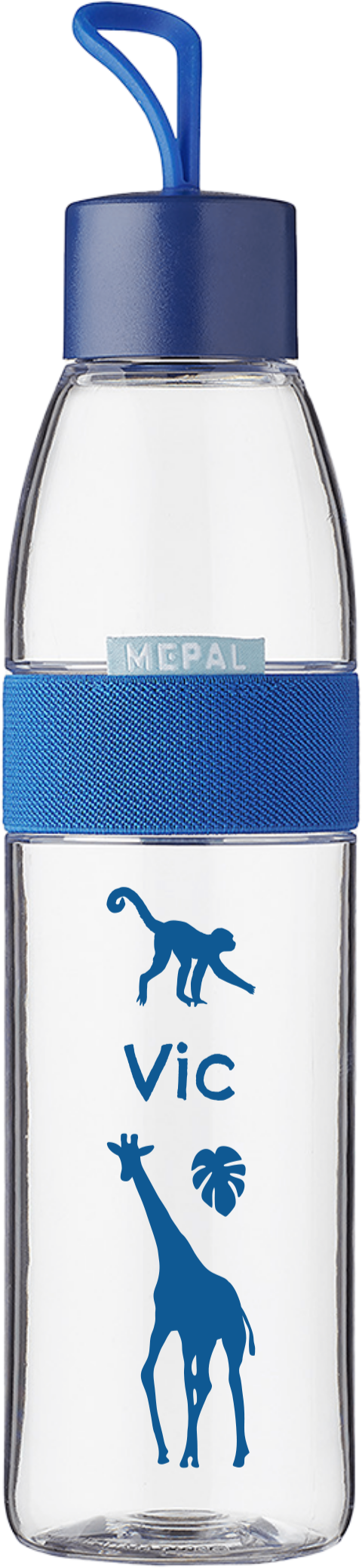 Mepal Ellipse waterfles met naam en jungledieren