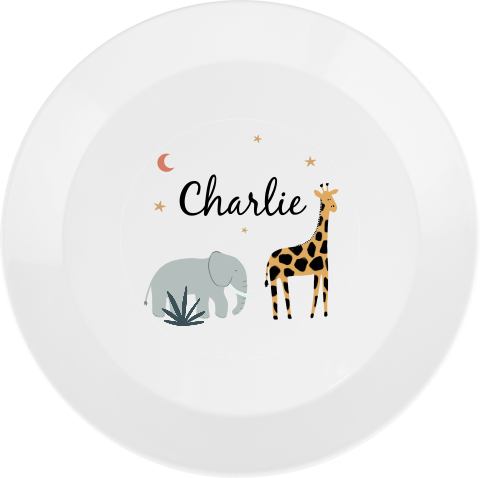 Kinderbordje met jungledieren en naam
