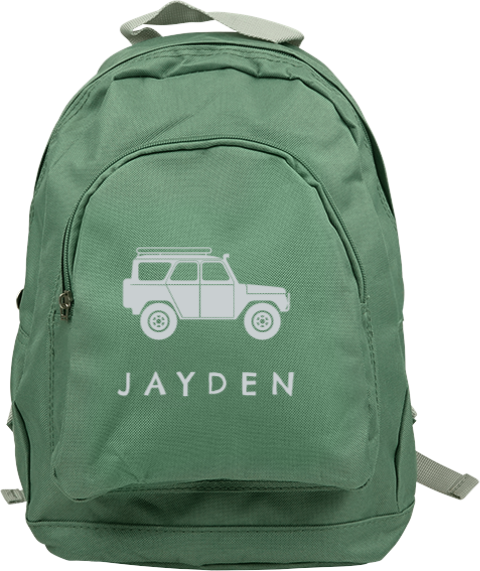 Junior rugzak met auto en naam
