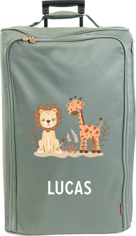 Reistrolley XL met naam en jungledieren