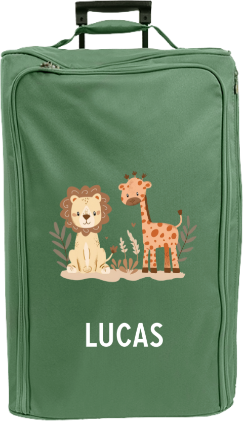 Reistrolley XL met naam en jungledieren