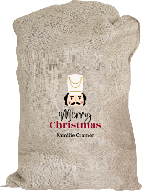 Gepersonaliseerde kerst zak met illustratie