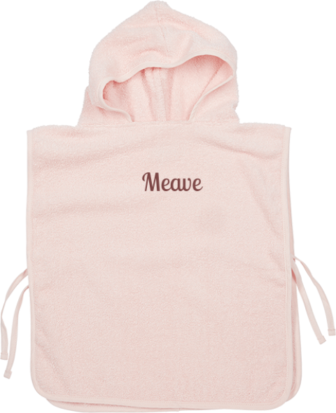 Super zachte badponcho met geborduurde naam